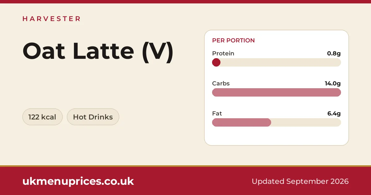 Harvester Oat Latte (V)