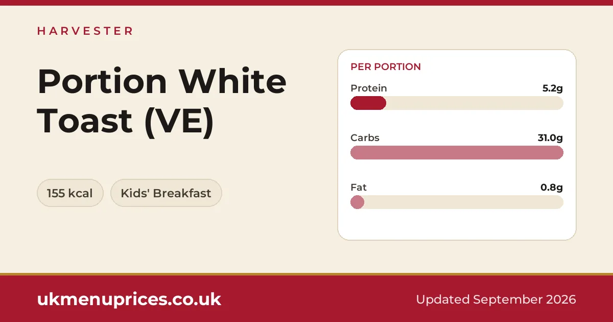 Harvester Portion White Toast (VE)