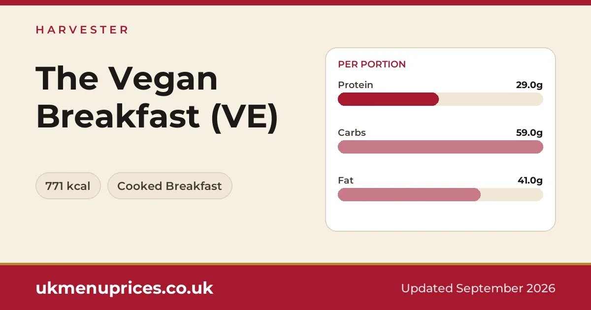 Harvester The Vegan Breakfast (VE)