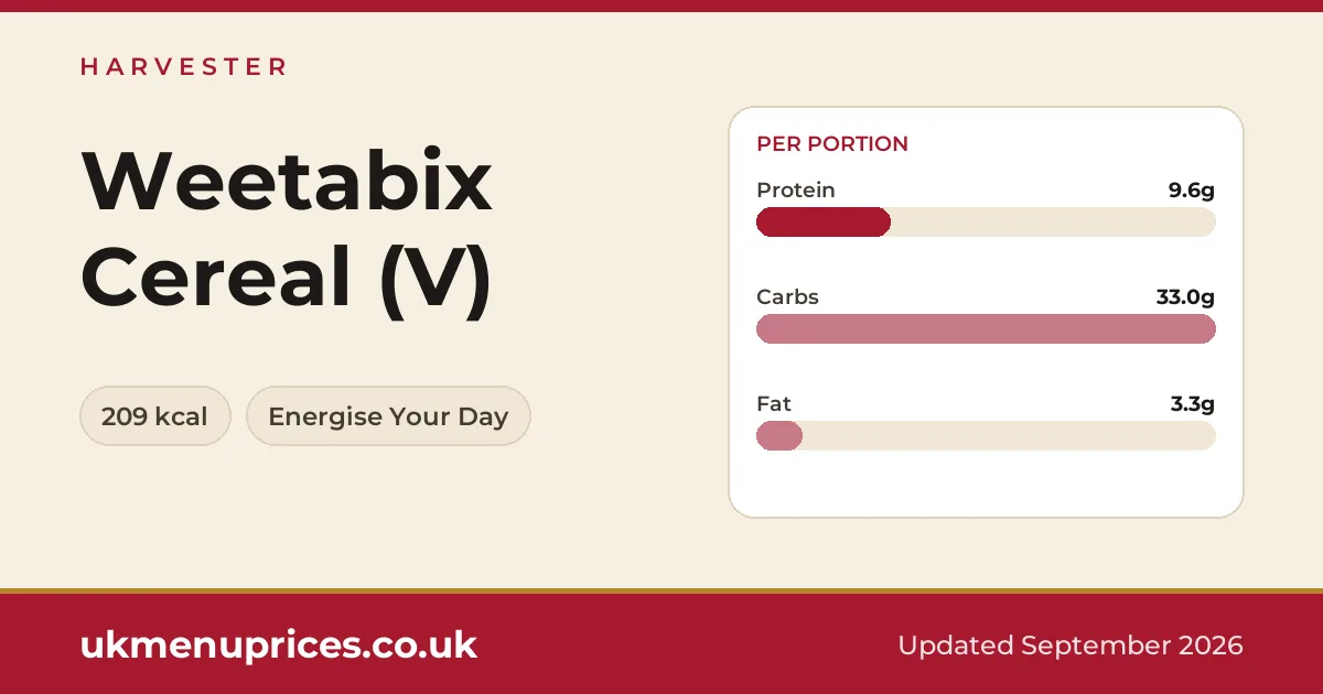 Harvester Weetabix Cereal (V)
