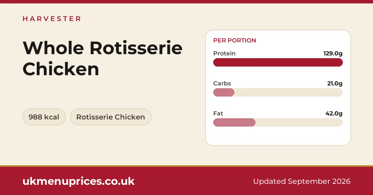 Harvester Whole Rotisserie Chicken