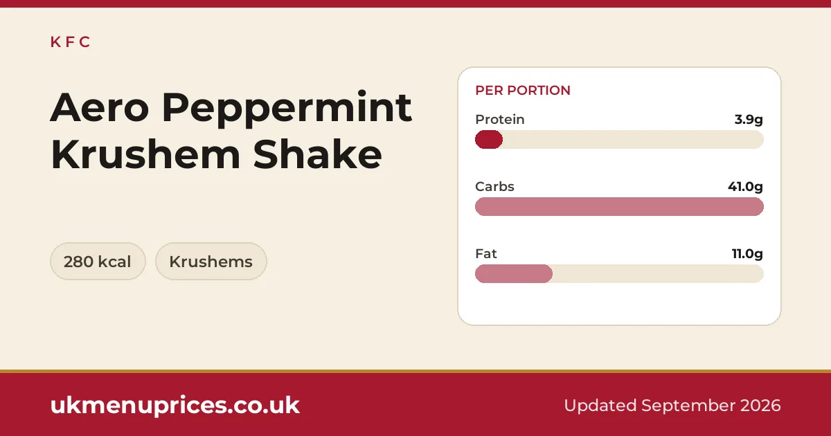 KFC Aero Peppermint Krushem Shake