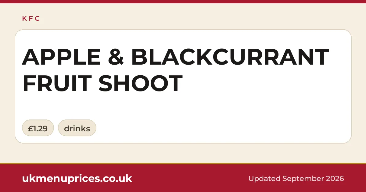 KFC APPLE & BLACKCURRANT FRUIT SHOOT