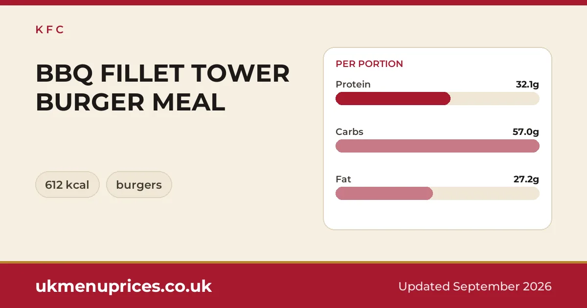 KFC BBQ FILLET TOWER BURGER MEAL