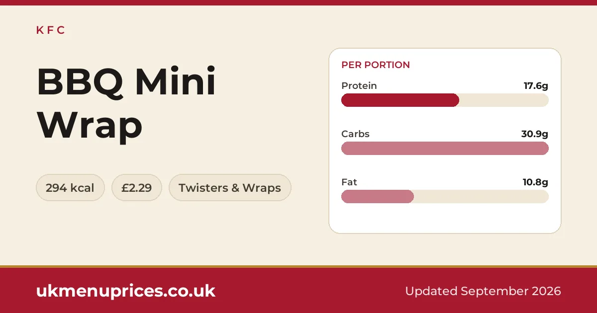 KFC BBQ Mini Wrap