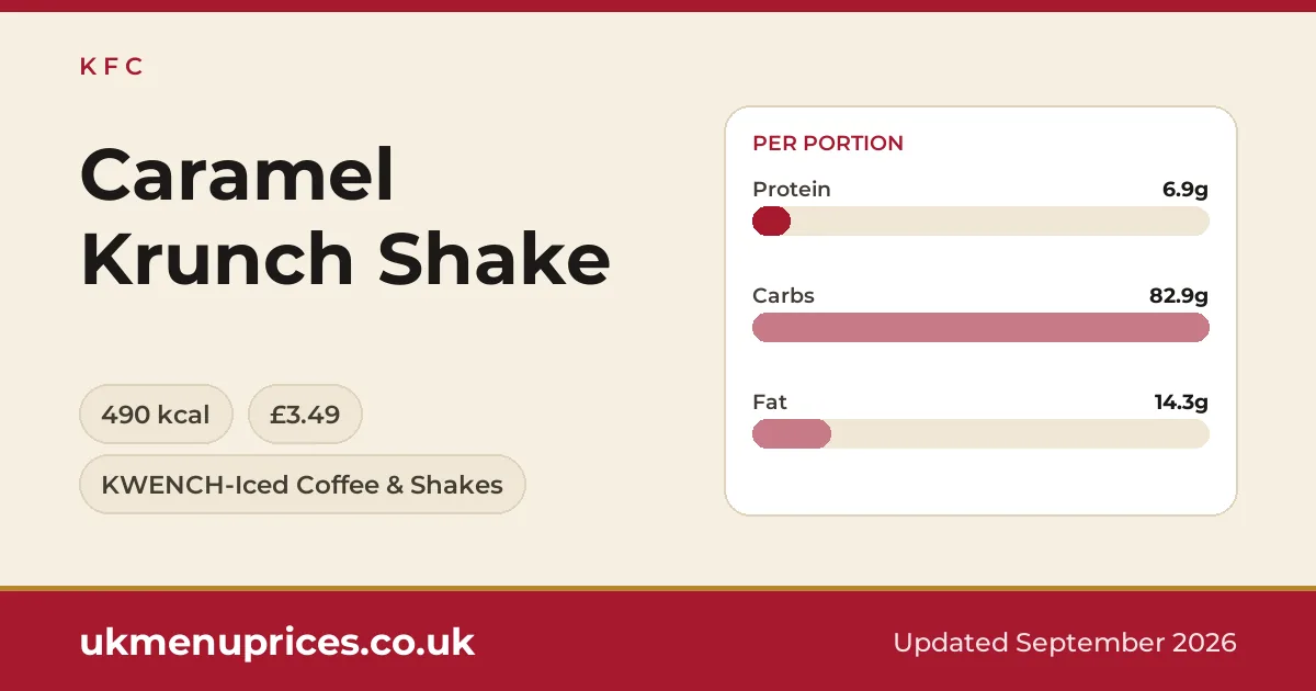 KFC Caramel Krunch Shake
