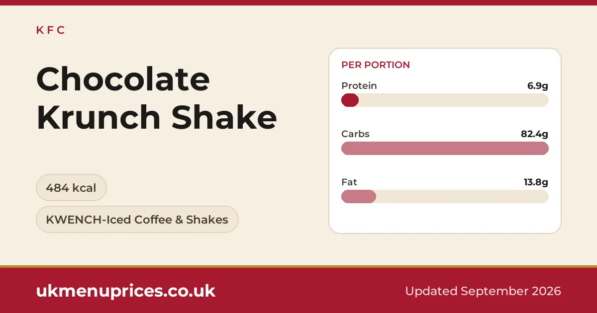 KFC Chocolate Krunch Shake