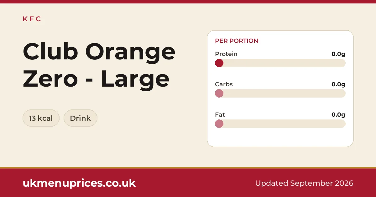 KFC Club Orange Zero - Large