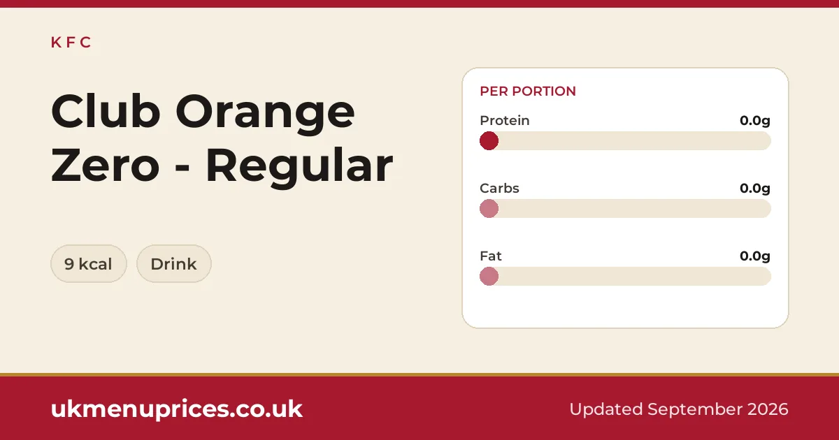 KFC Club Orange Zero - Regular