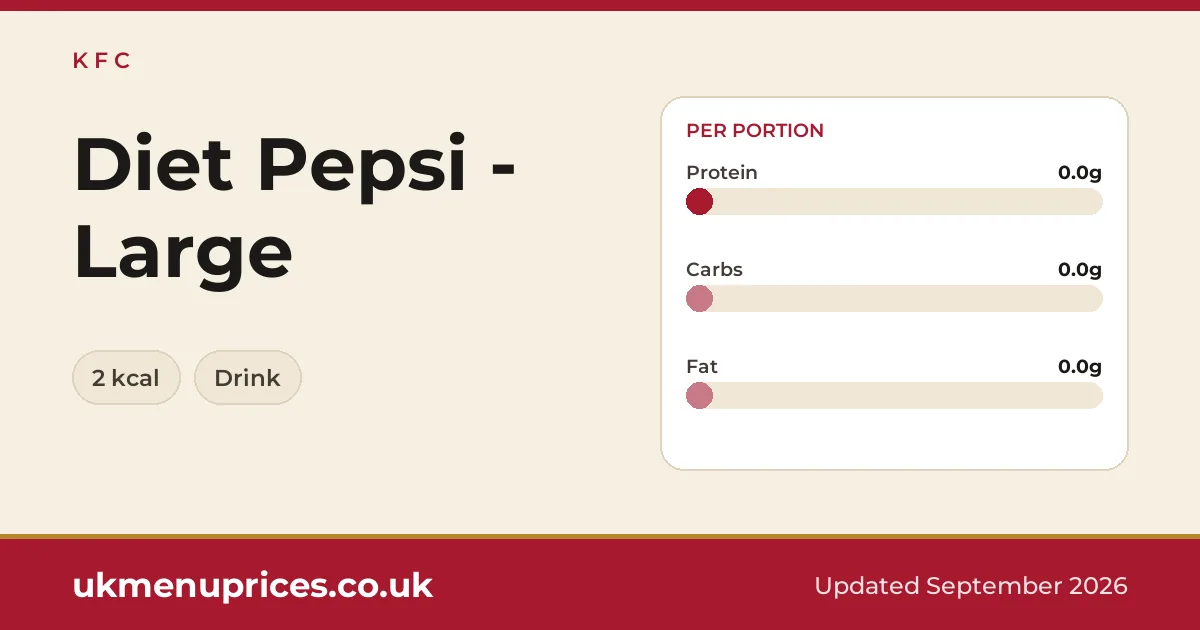 KFC Diet Pepsi - Large