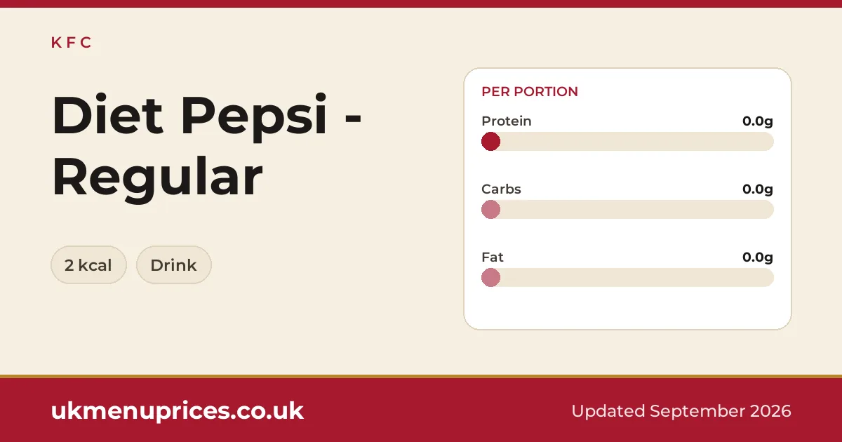 KFC Diet Pepsi - Regular