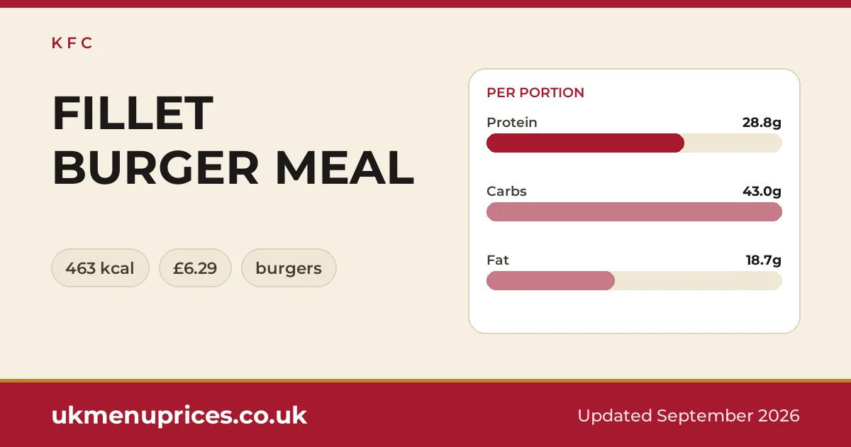 KFC FILLET BURGER MEAL