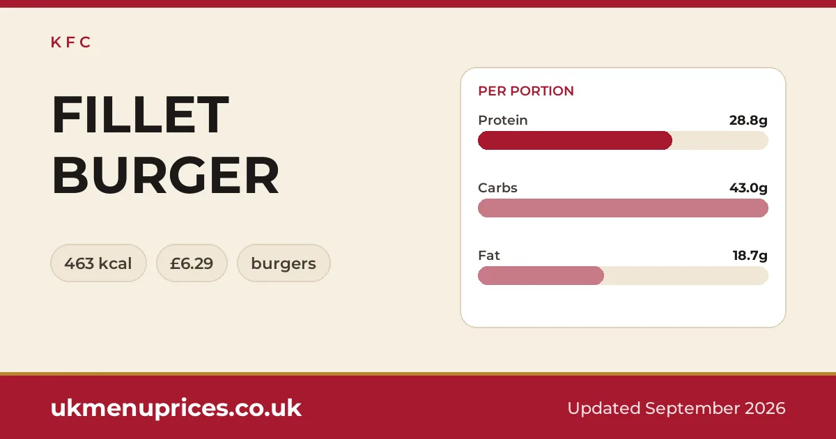 KFC FILLET BURGER