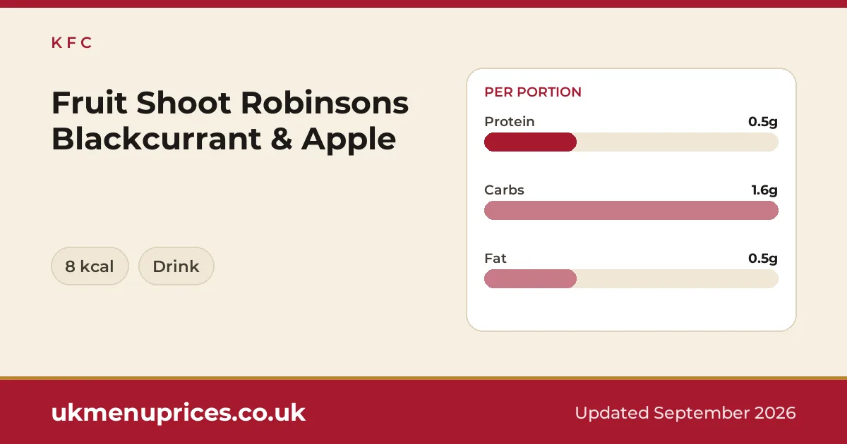 KFC Fruit Shoot Robinsons Blackcurrant & Apple