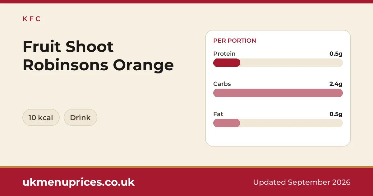 KFC Fruit Shoot Robinsons Orange