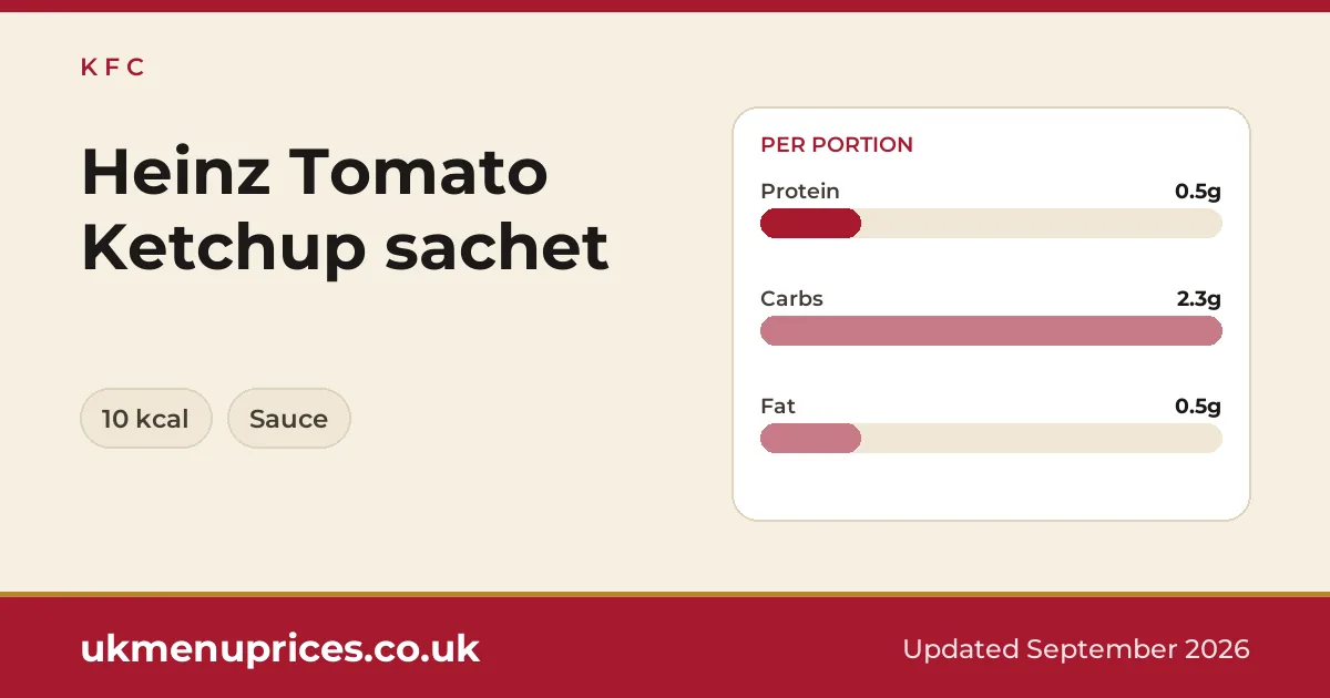 KFC Heinz Tomato Ketchup sachet