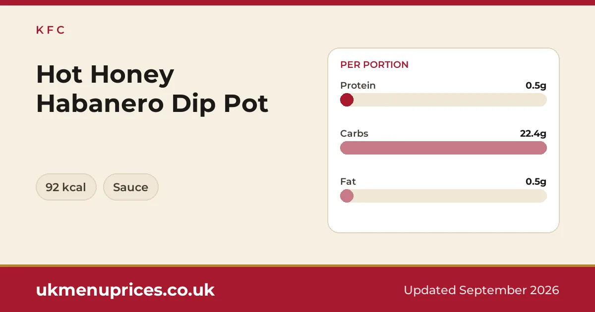 KFC Hot Honey Habanero Dip Pot