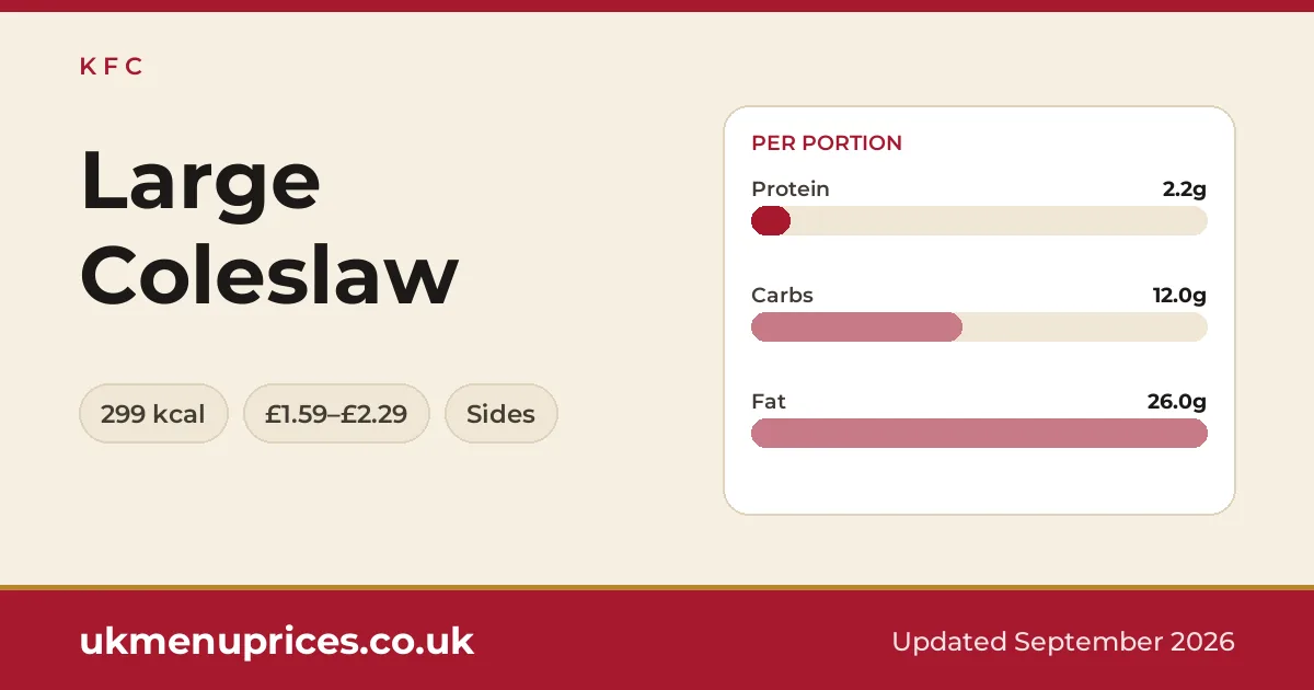 KFC Large Coleslaw