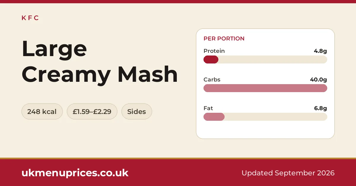 KFC Large Creamy Mash