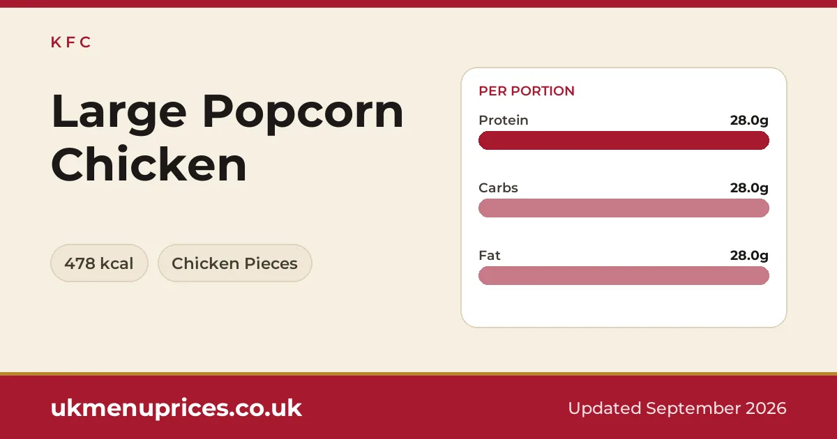 KFC Large Popcorn Chicken