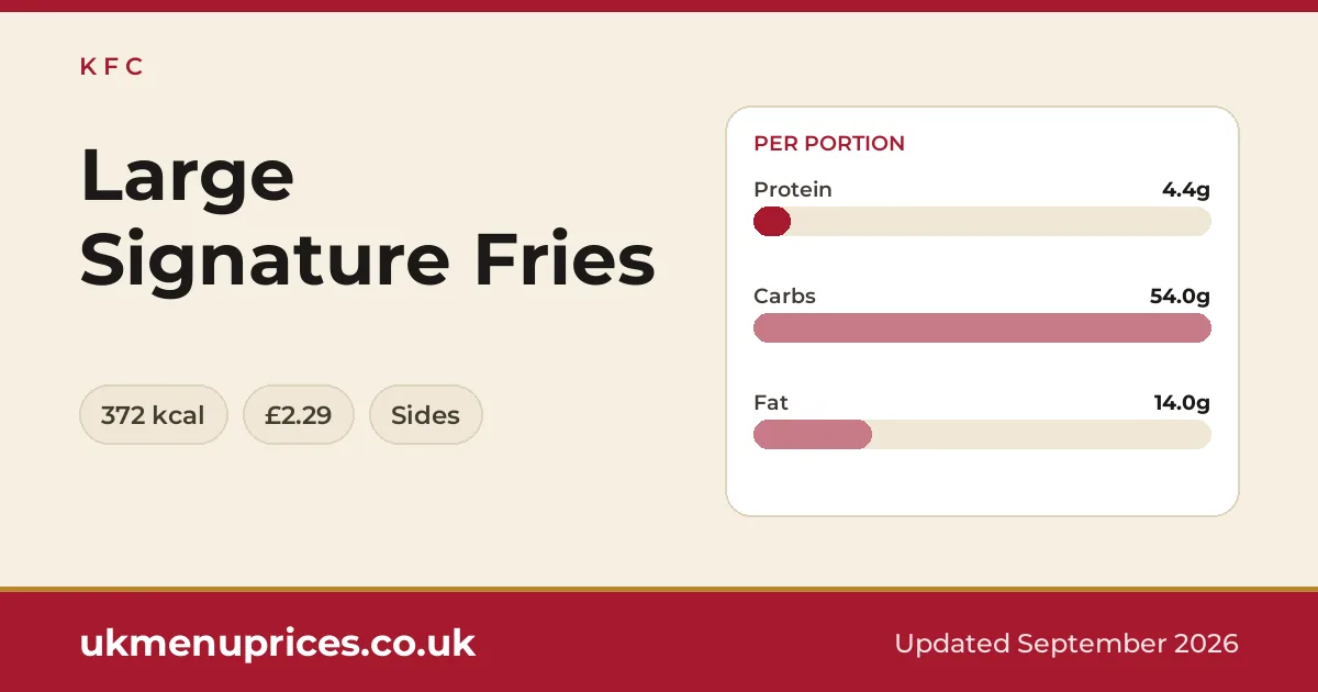 KFC Large Signature Fries