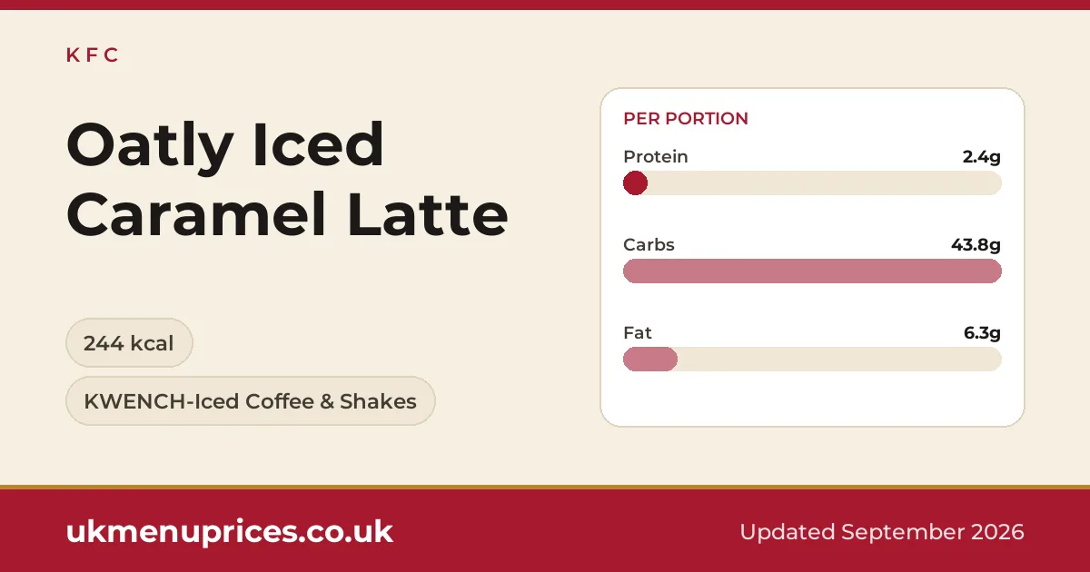 KFC Oatly Iced Caramel Latte