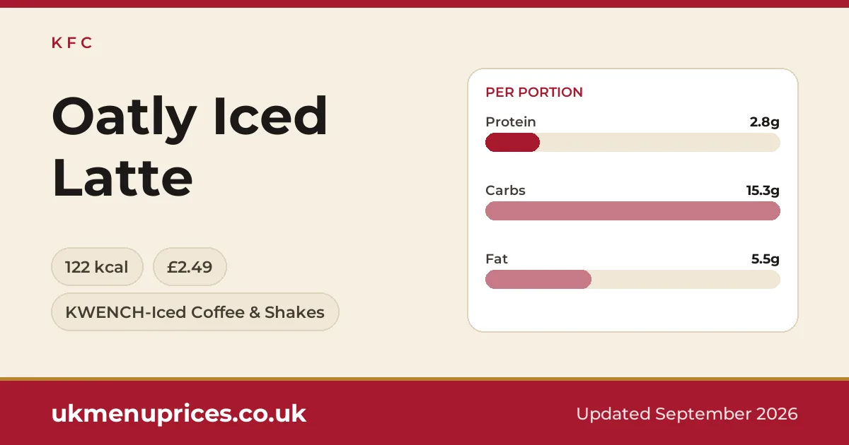 KFC Oatly Iced Latte