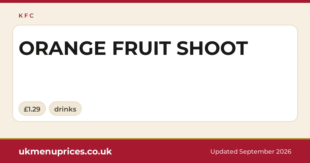 KFC ORANGE FRUIT SHOOT