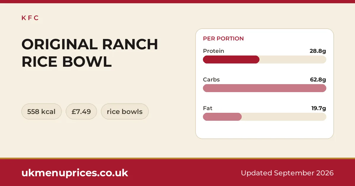 KFC ORIGINAL RANCH RICE BOWL