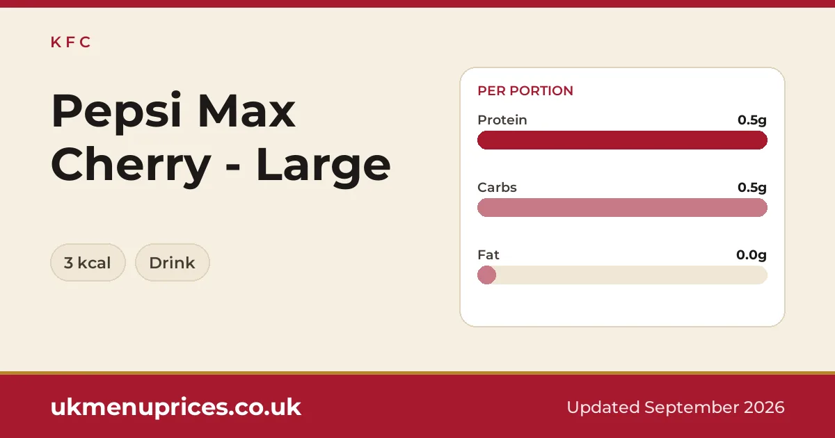 KFC Pepsi Max Cherry - Large