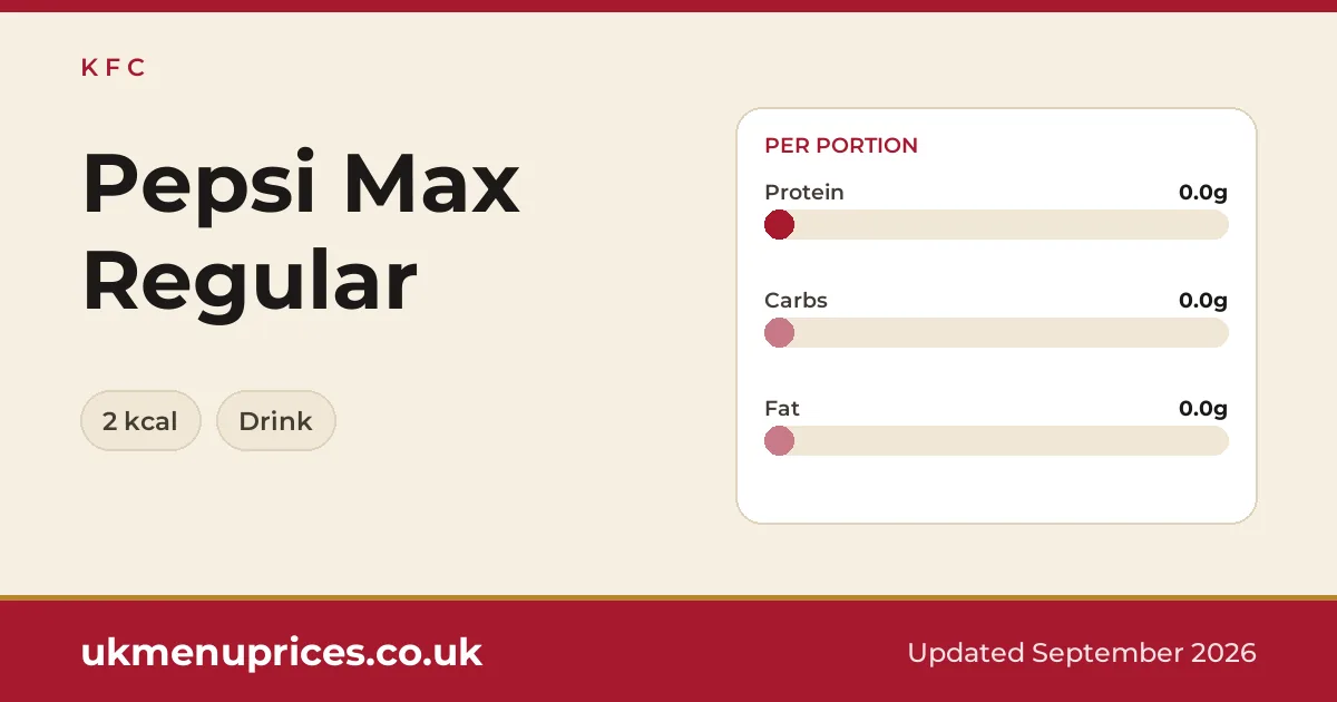KFC Pepsi Max Regular