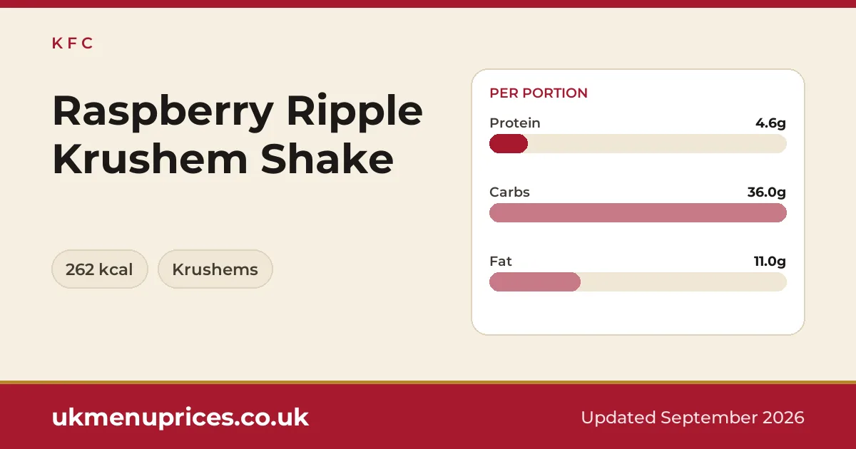 KFC Raspberry Ripple Krushem Shake