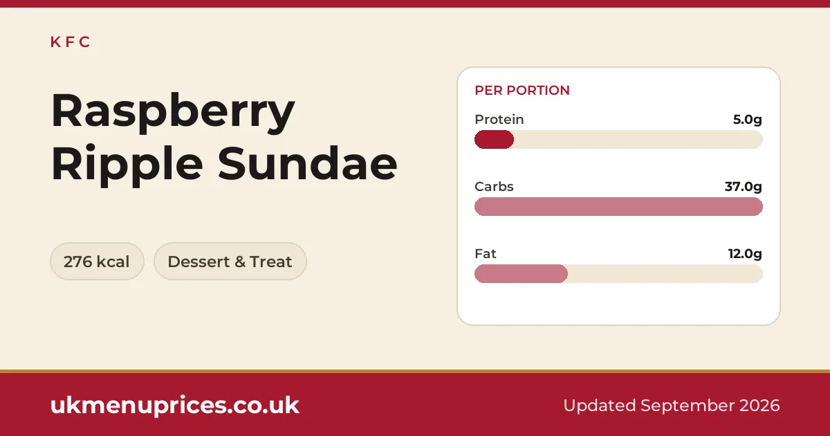 KFC Raspberry Ripple Sundae