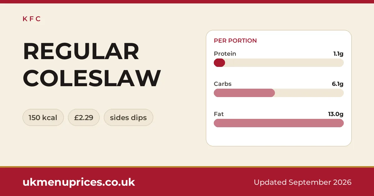 KFC REGULAR COLESLAW