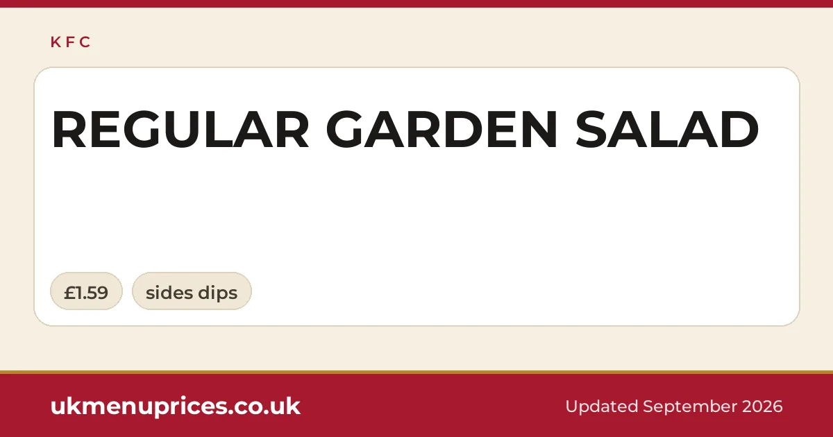 KFC REGULAR GARDEN SALAD