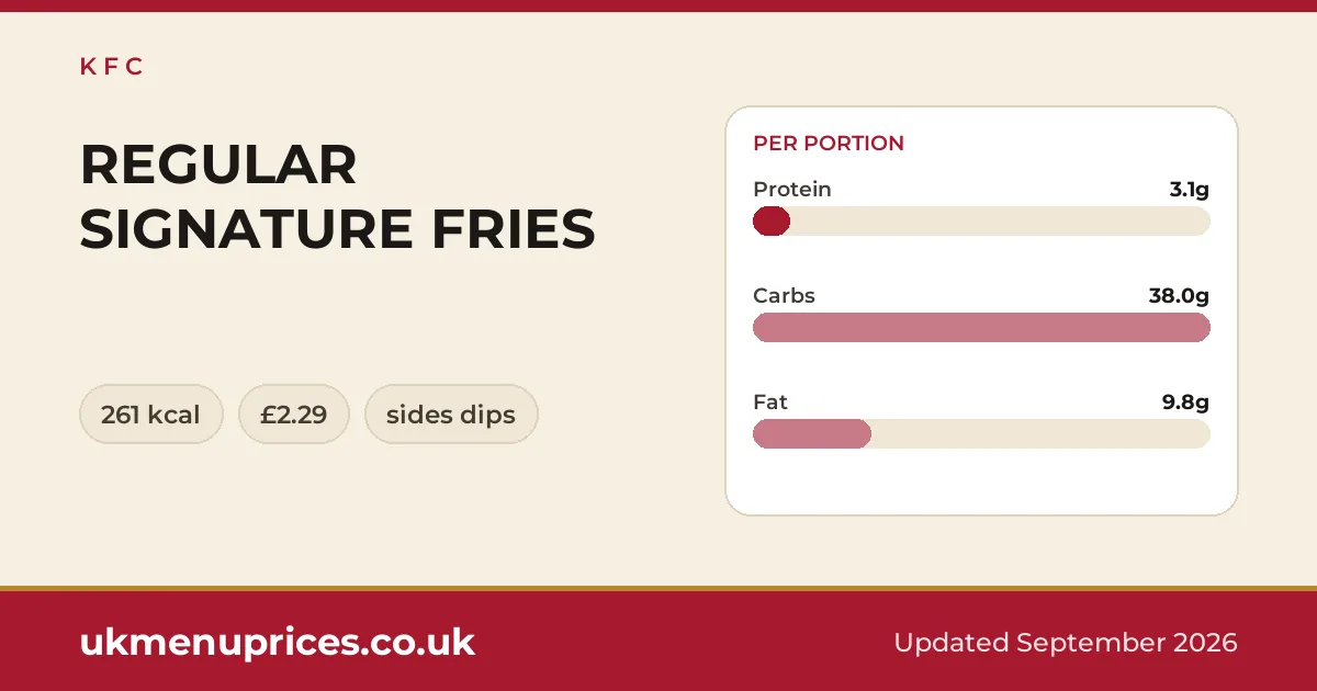 KFC REGULAR SIGNATURE FRIES