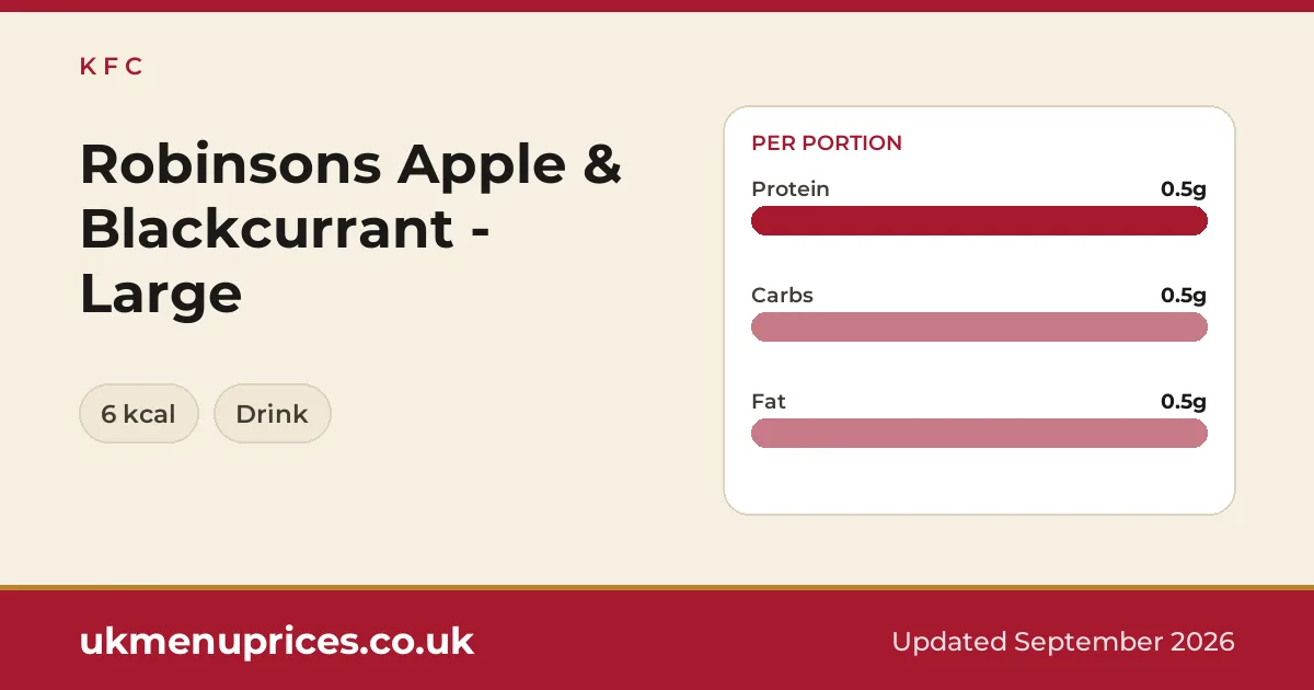KFC Robinsons Apple & Blackcurrant - Large
