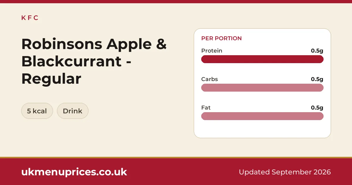 KFC Robinsons Apple & Blackcurrant - Regular