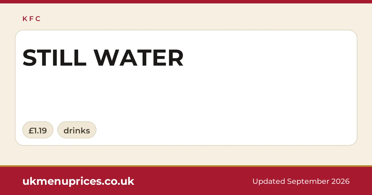 KFC STILL WATER