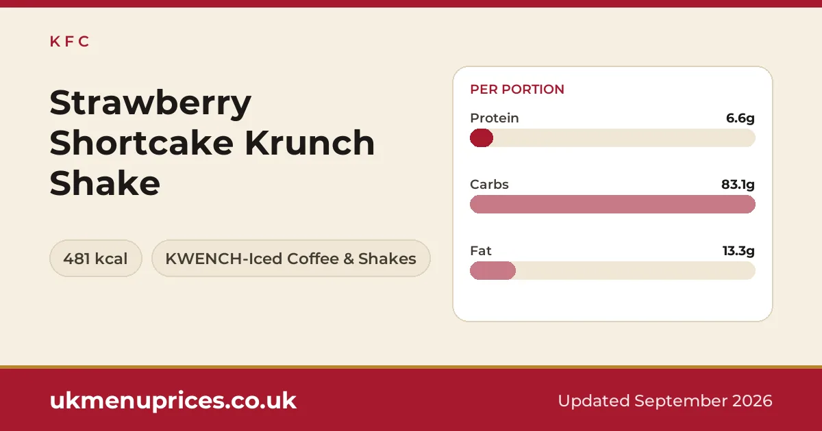 KFC Strawberry Shortcake Krunch Shake