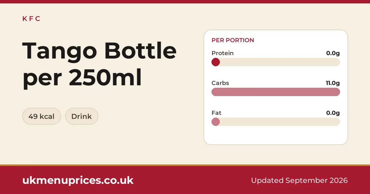 KFC Tango Bottle per 250ml