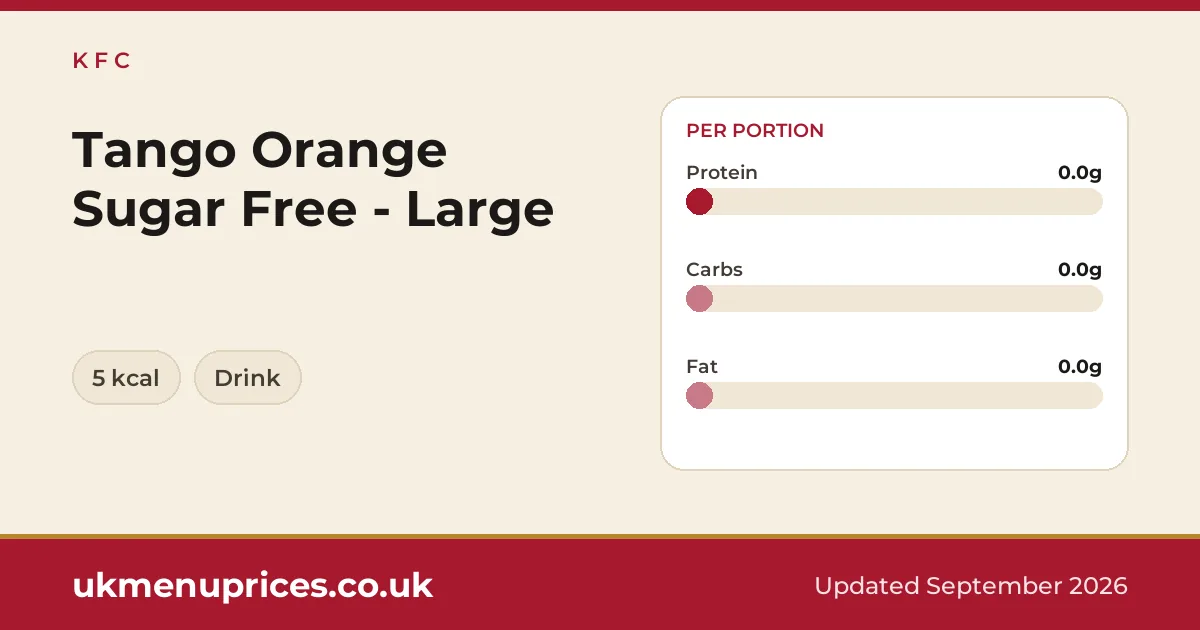 KFC Tango Orange Sugar Free - Large