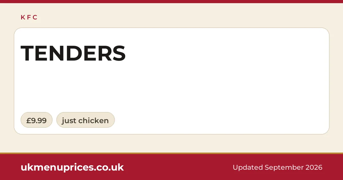 KFC TENDERS