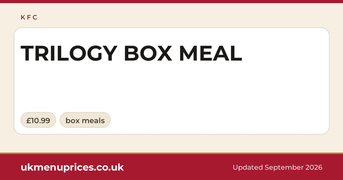 KFC TRILOGY BOX MEAL