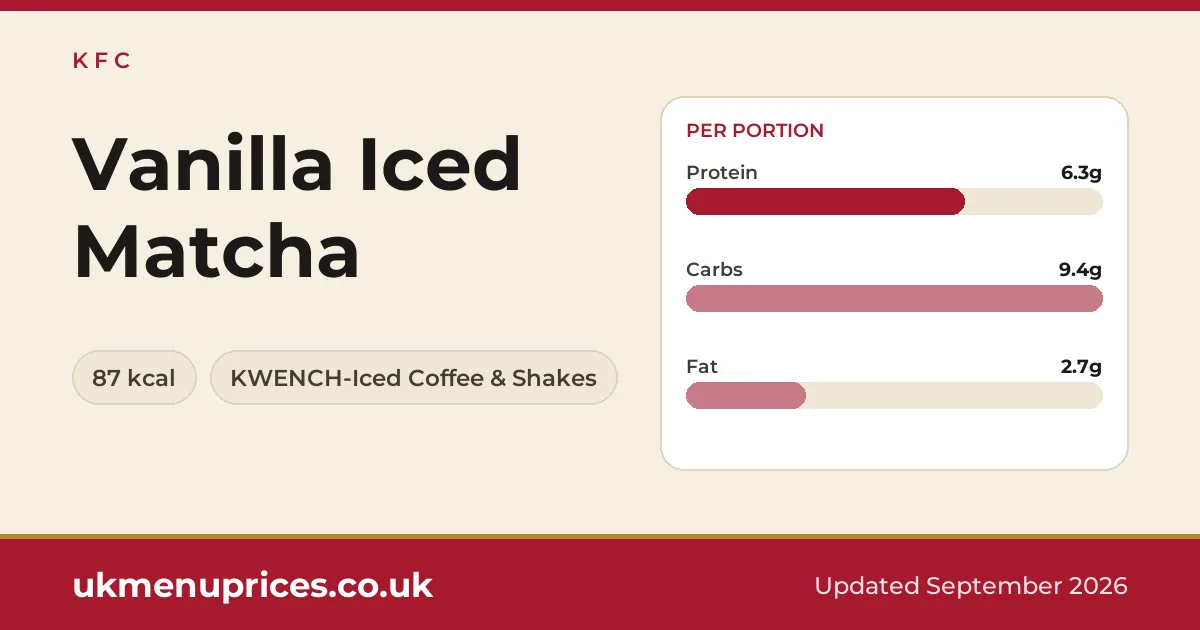 KFC Vanilla Iced Matcha
