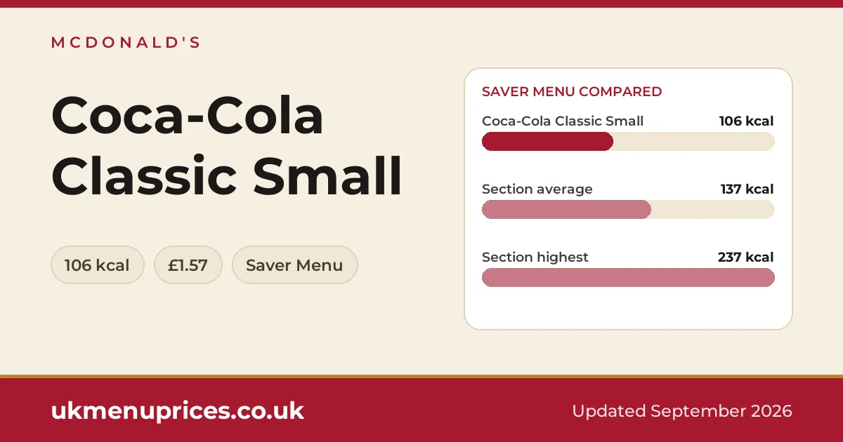 McDonald's Coca-Cola Classic Small