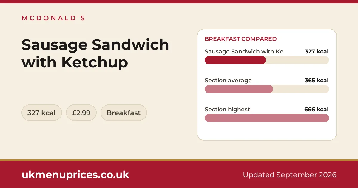 McDonald's Sausage Sandwich with Ketchup