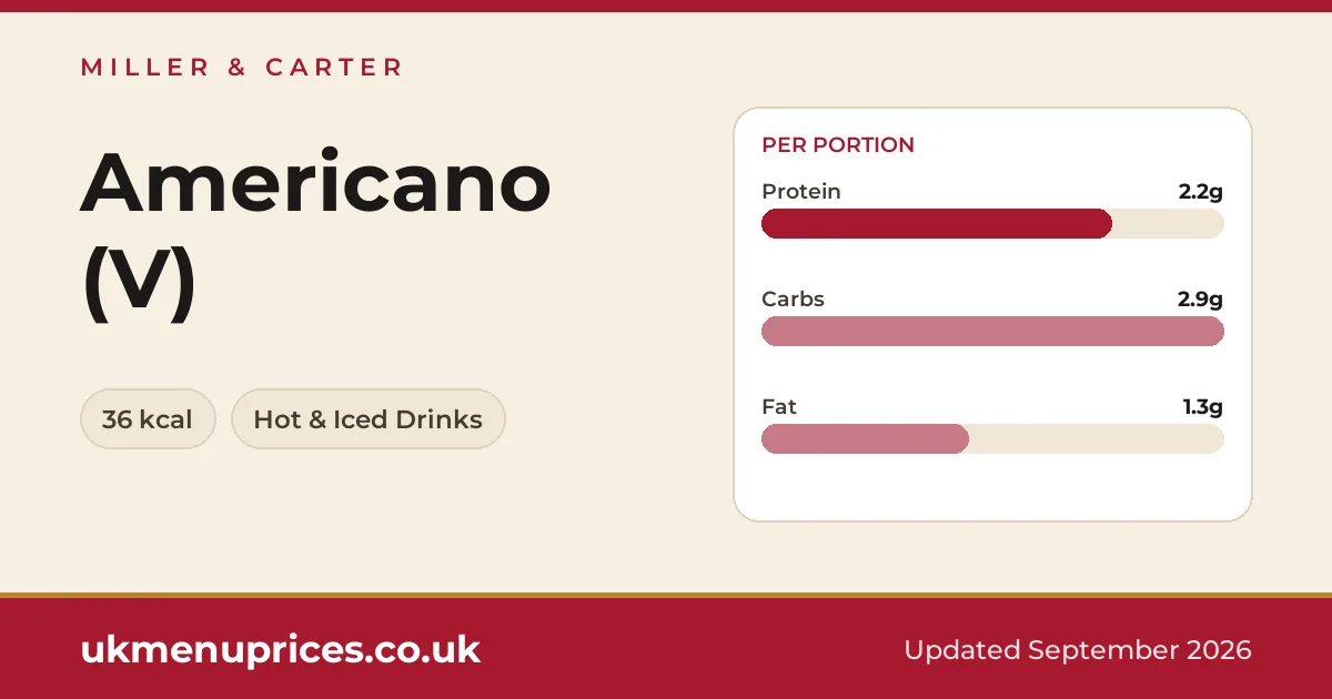 Miller & Carter Americano (V)