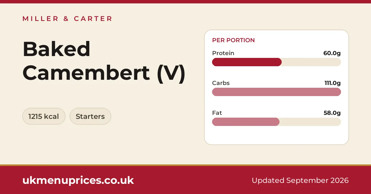 Miller & Carter Baked Camembert (V)