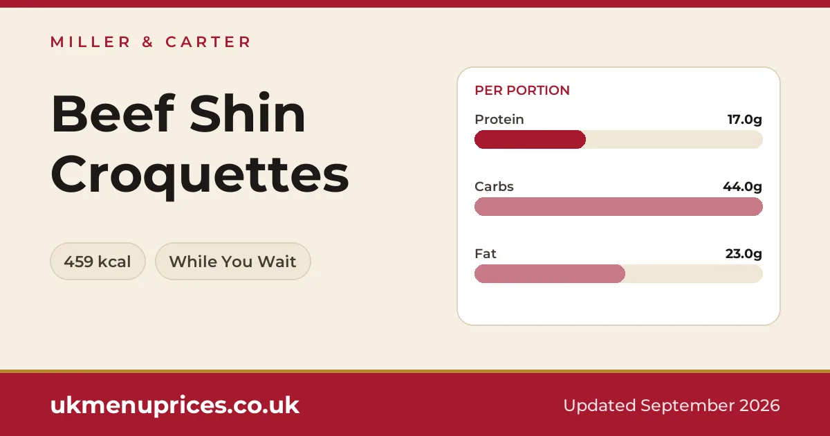 Miller & Carter Beef Shin Croquettes